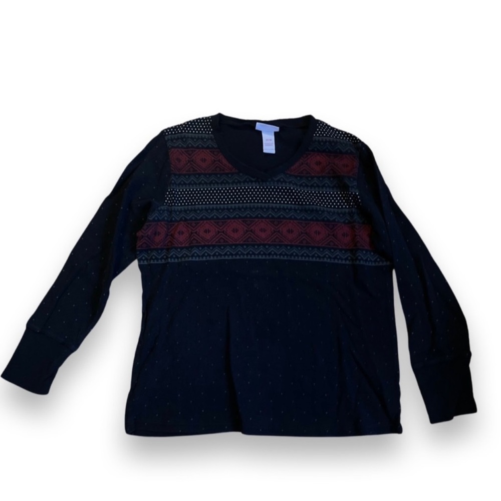 Women’s LOOP 19 Brand Argyle Sweater Plus Size 17/19